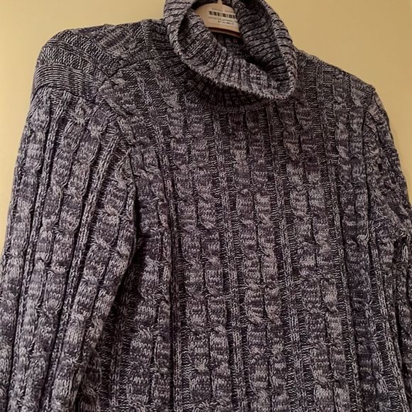 Blueish Grey knit Turtleneck